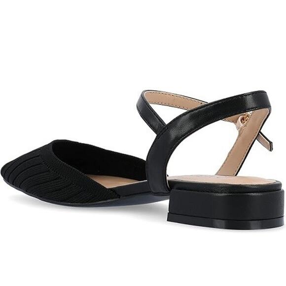 Journee Collection Women's Ansley Medium and Wide Width Flats, Black Size 9.5M - Picture 3 of 3